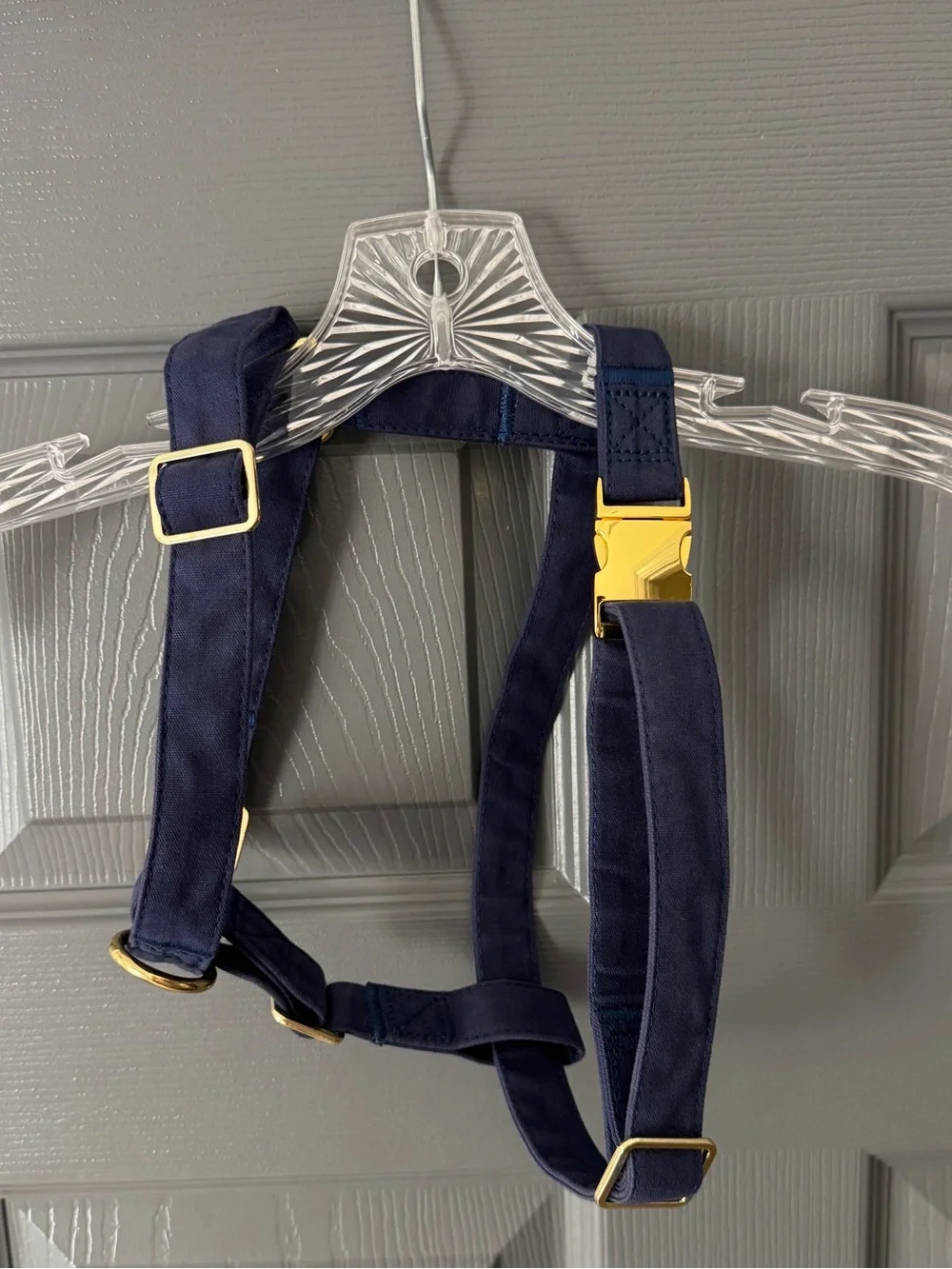 Quince 100% Cotton Wrapped Nylon Dog Harness Navy Blue - Large